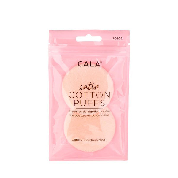 Make-up-Schwamm - Satin-Baumwoll-Puffs (2 Einheiten) - Cala - 1