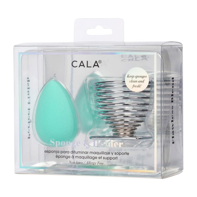 Make-up-Schwamm + Halter - Schwamm &amp; Halter (mint Teardrop) - Cala - 1