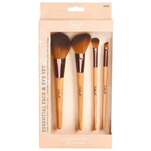 Set de Brochas - Set aus natürlichem Bambus für Gesicht und Augen (4 Stück) - Cala - 1