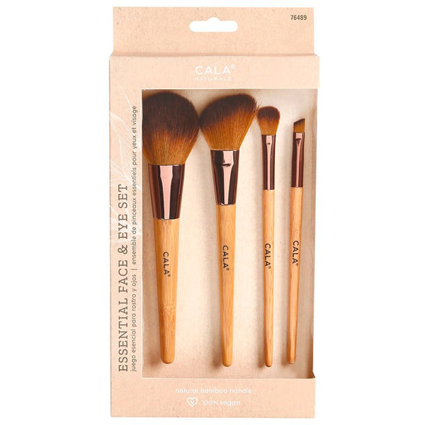 Set de Brochas - Set aus natürlichem Bambus für Gesicht und Augen (4 Stück) - Cala - 1