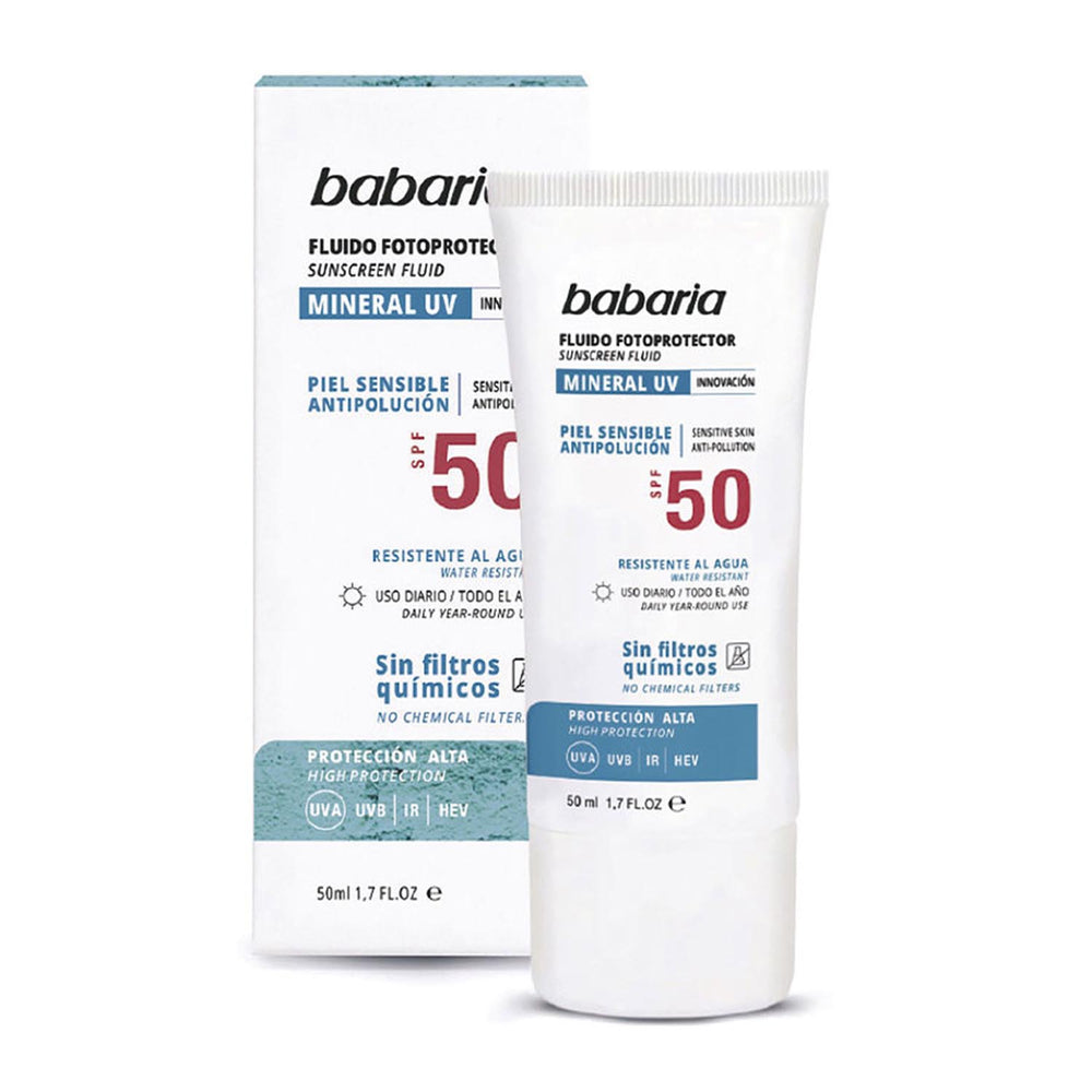 Lichtschutzflüssigkeit für empfindliche Haut Spf50 50ml - Babaria - 1
