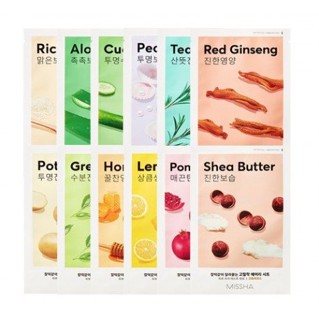 Airy Fit Rice Mask - Glättend - Missha - 2