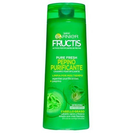 Fructis Pure Fresh Shampoo - Garnier : Pepino Purificante para Cabello Graso 360ml - 1