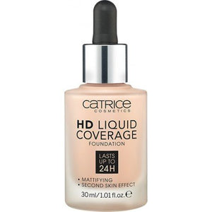 HD Liquid Coverage Foundation - Catrice : -Base de Maquillaje HD Liquid Coverage - 010 Light Beige - 1