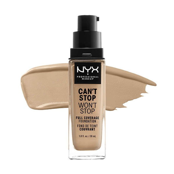 Base de Maquillaje Fluida - 24h Can't Stop Won't Stop - Professionelles Make-up - Nyx : CANT STOP WONT STOP 24HR F-TRU BEIG - 1