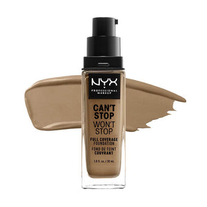 Base de Maquillaje Fluida - 24h Can't Stop Won't Stop - Professionelles Make-up - Nyx : CANT STOP WONT STOP 24HR F-CARAMEL - 1