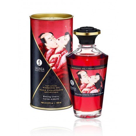 Massageöl mit Wärmeeffekt Intensiver Kirschgeschmack 100 ml - Öle - Shunga - 1
