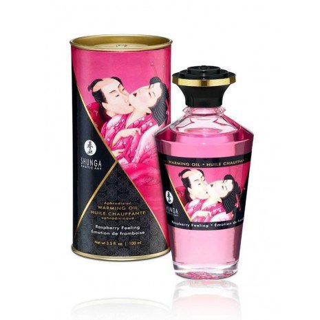 Massageöl mit Wärmeeffekt Intensiver Himbeergeschmack 100 ml - Öle - Shunga - 1