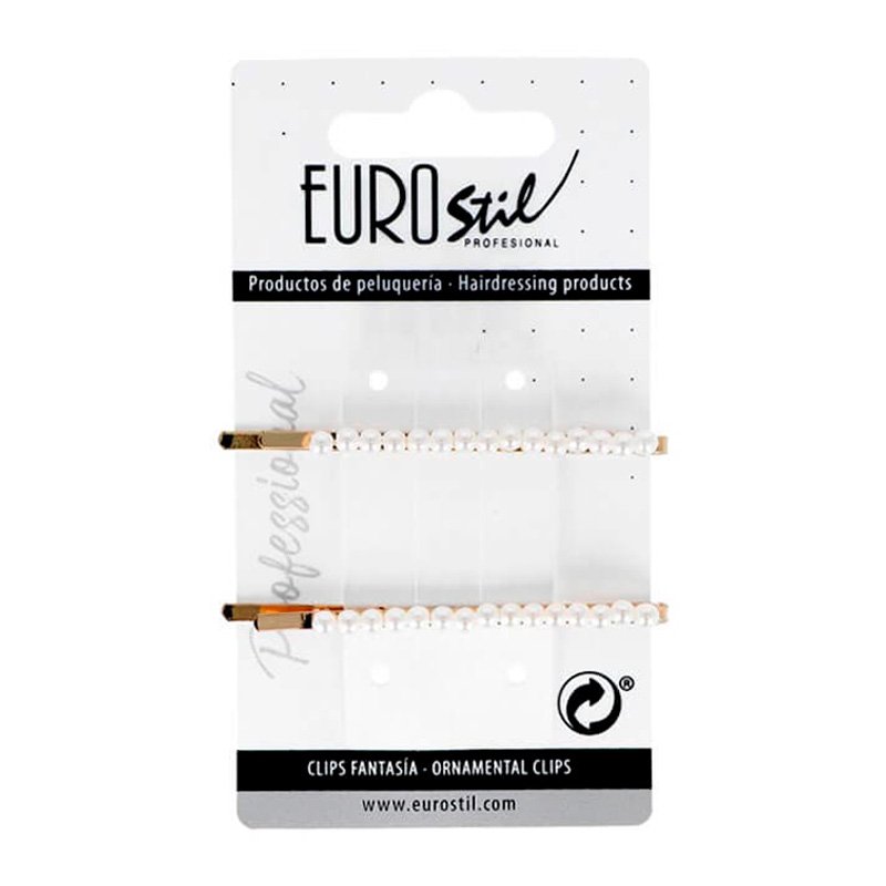 Clip Fantasy Pearls 2 St - Eurostil - 1