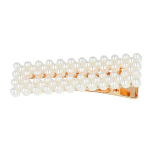 Goldene Doppelperle Clips 2ud - Eurostil - 2