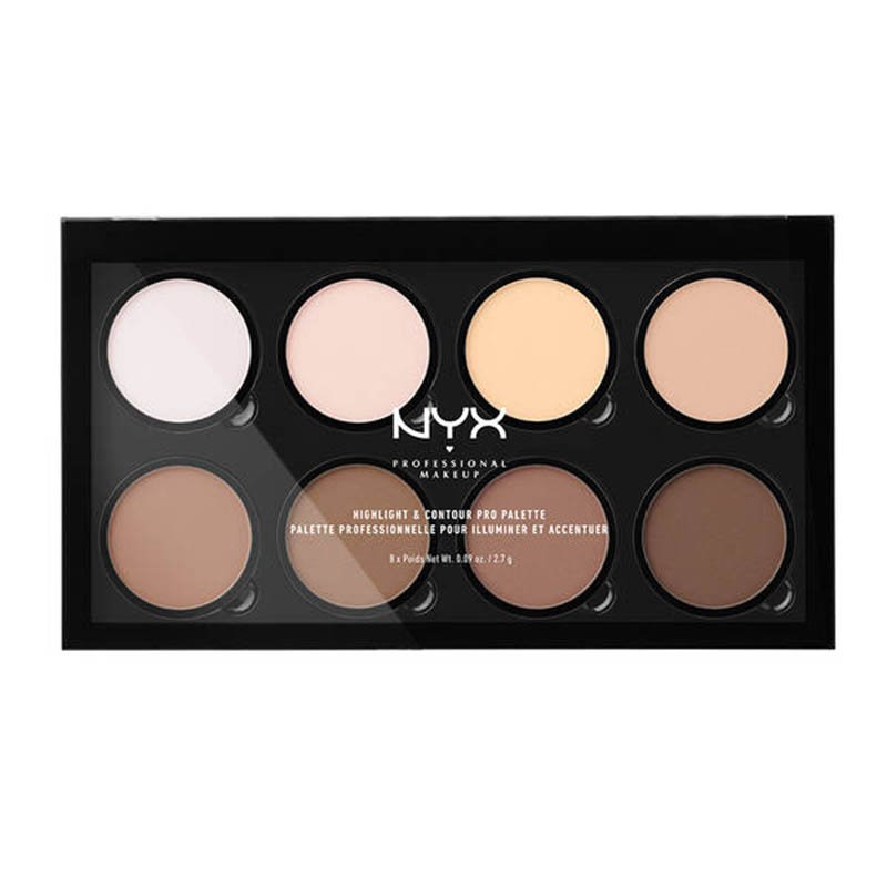 Paleta de Contouring - Highlight &amp; Contour Pro Palette - Professionelles Make-up - Nyx - 1