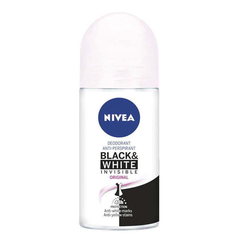 Deodorant Black & White Invisible Roll-on 50 ml - Nivea - 1