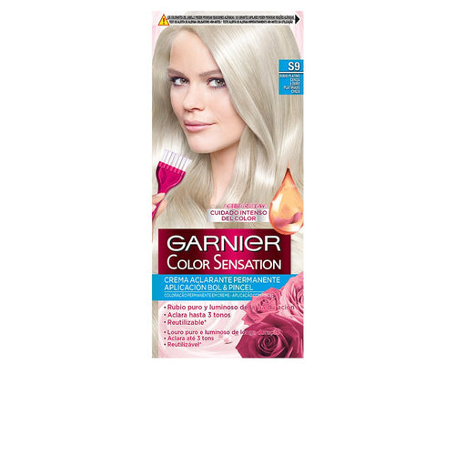 Color Sensation Creme Permanente Haarfarbe - L'oreal Paris : S9 - rubio platino ceniza - 1