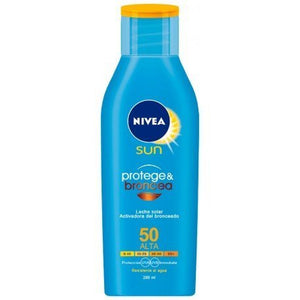 Nivea Sun Schützt & Bräunt Milch Spf50 200 ml - Nivea - 1