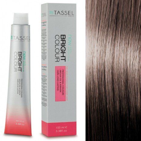 5 Hellbraun - Färben mit Arganöl und Keratin 100 ml - Tassel : 7.1 Rubio Medio Ceniza - 1