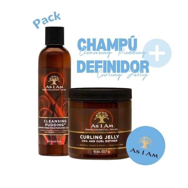 Pack Shampoo Cleansing Pudding + Curling Jelly Definer - As I Am - 1
