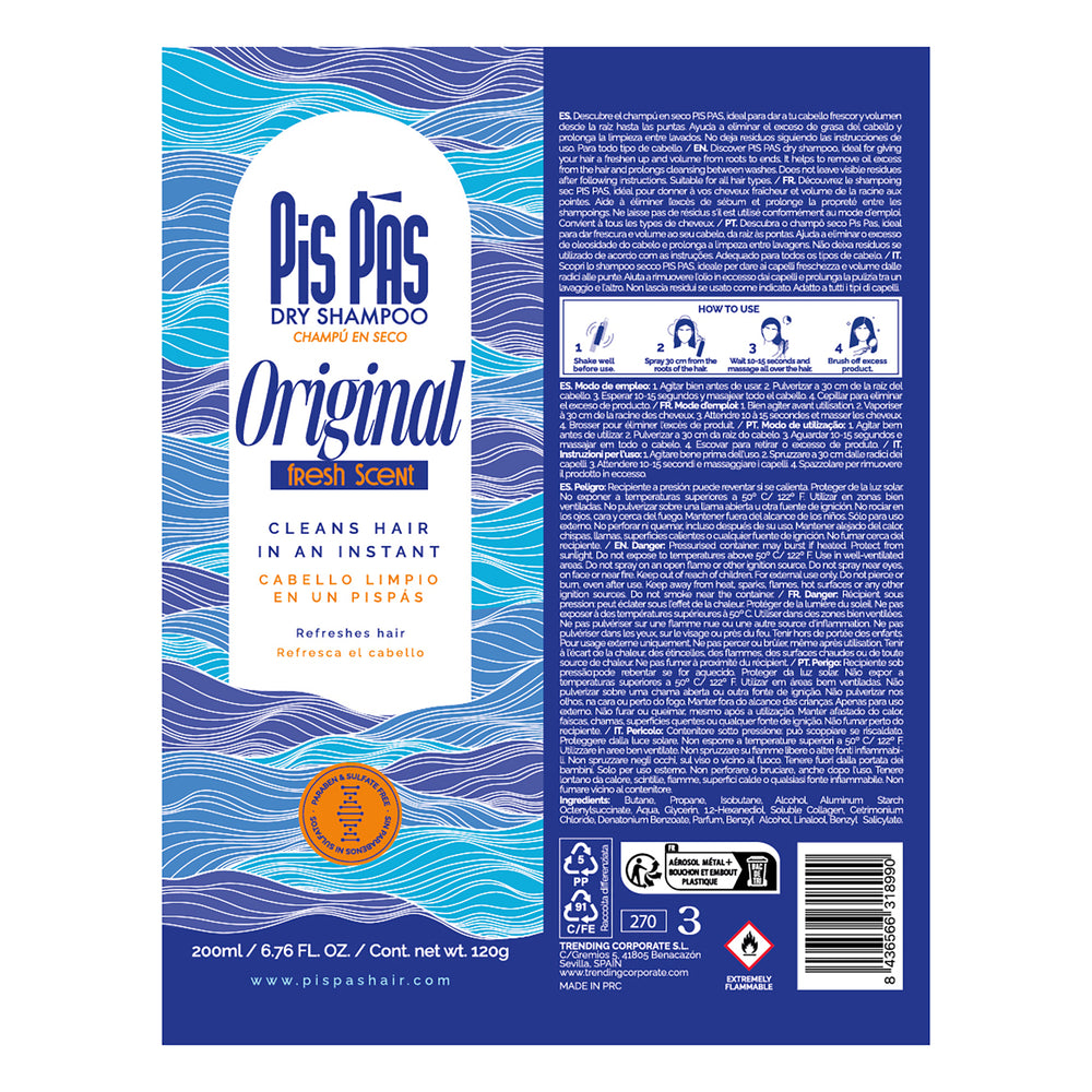 Trockenshampoo Original 200ml - Pis Pas - 1