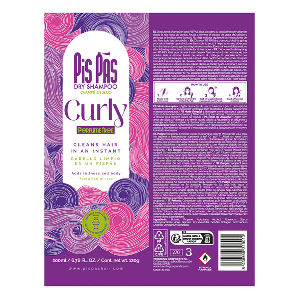 Trockenshampoo Curly 200ml - Pis Pas - 2