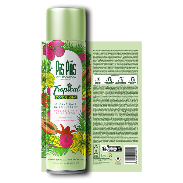 Trockenshampoo Tropischer Duft 200ml - Pis Pas - 3