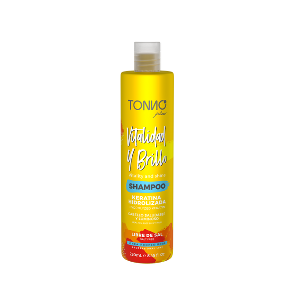 VITALITÄT UND GLANZ Shampoo mit hydrolysierter Keratin 250 ml - Tonno Plus - 1