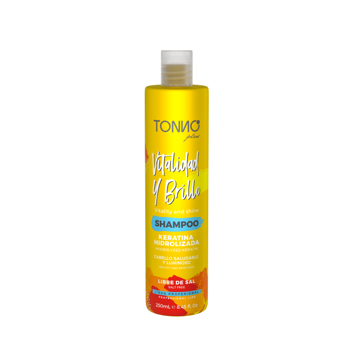 VITALITÄT UND GLANZ Shampoo mit hydrolysierter Keratin 250 ml - Tonno Plus - 1