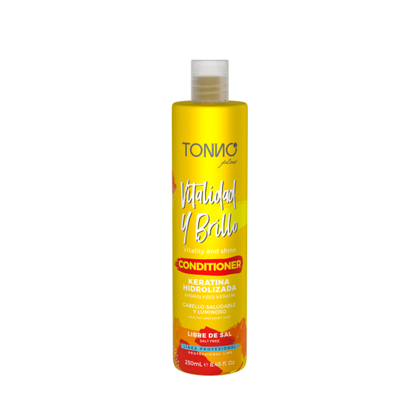 Pflegespülung VITALITÄT UND GLANZ mit hydrolysierter Keratin 250 ml - Tonno Plus - 1
