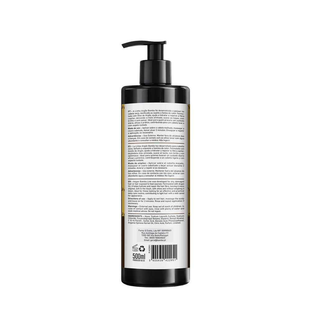 Champú Argão Intenso - Nutrición & Brillo - 500 ml - Bamba Cosmetics - 1