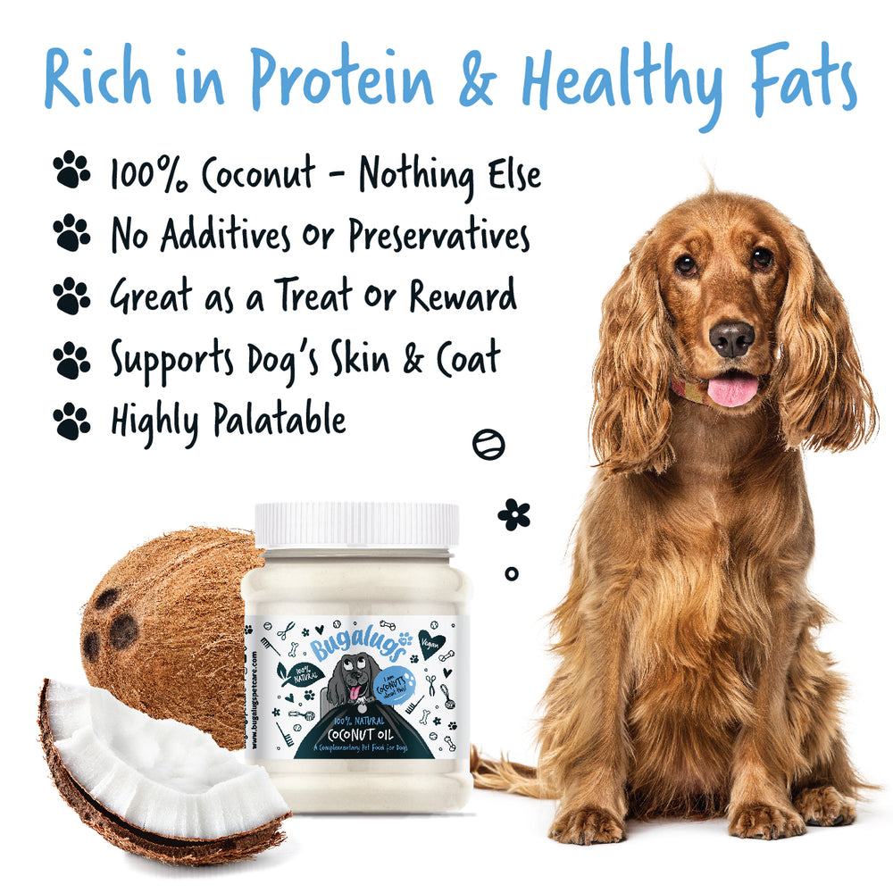 100% natürliche Kokosnussöl für Hunde 340g - Bugalugs - 1