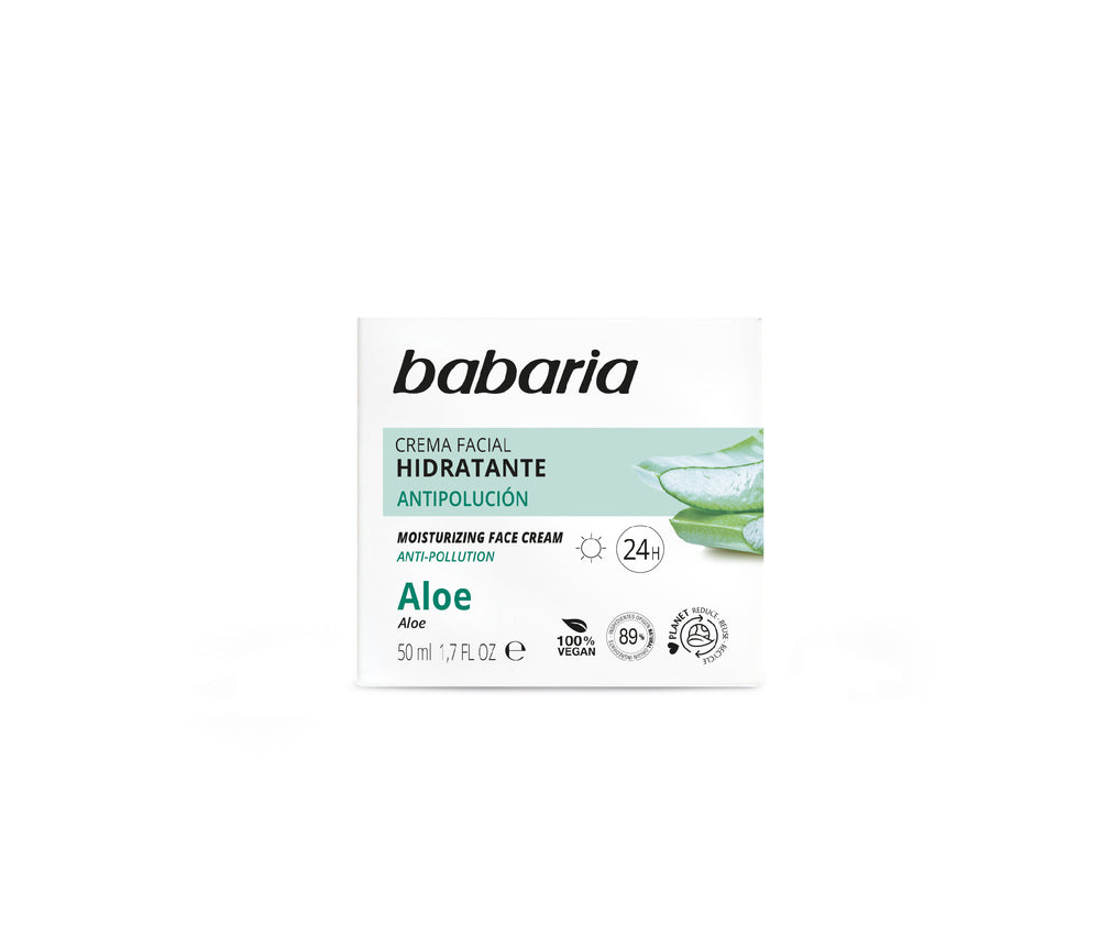 Feuchtigkeitsspendende Gesichtscreme - 24h Aloe Vera 50 ml - Babaria - 1