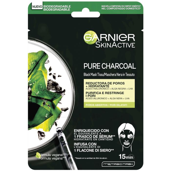 Schwarze Stoffmaske Skinactive Detox Effect - Garnier - 1