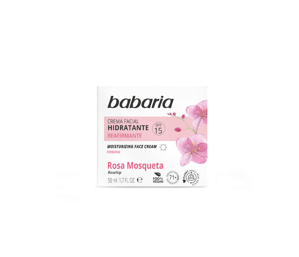 Feuchtigkeitsspendende Gesichtscreme Spf15 - Hagebutte 50 ml - Babaria - 1