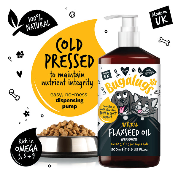 100% Natürliches Leinöl für Hunde und Katzen 500ml - Bugalugs - 2