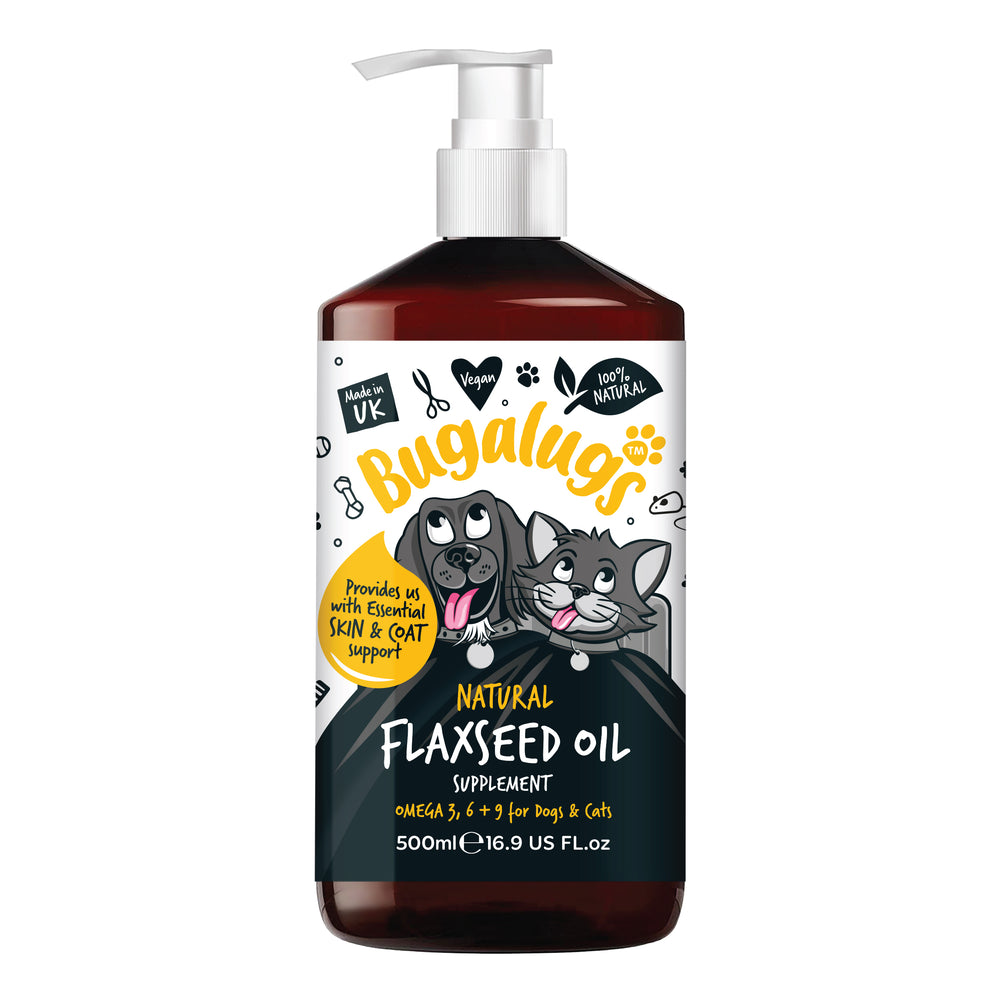100% Natürliches Leinöl für Hunde und Katzen 500ml - Bugalugs - 1