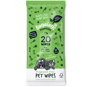 Biologisch abbaubare unparfümierte Haustiertücher (110 Stück) - Bugalugs : 20 uds - 1