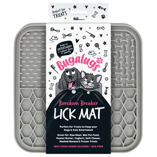 Leckmatte Anti-Stress für Hunde und Katzen - Grau - Bugalugs : Gris - 1