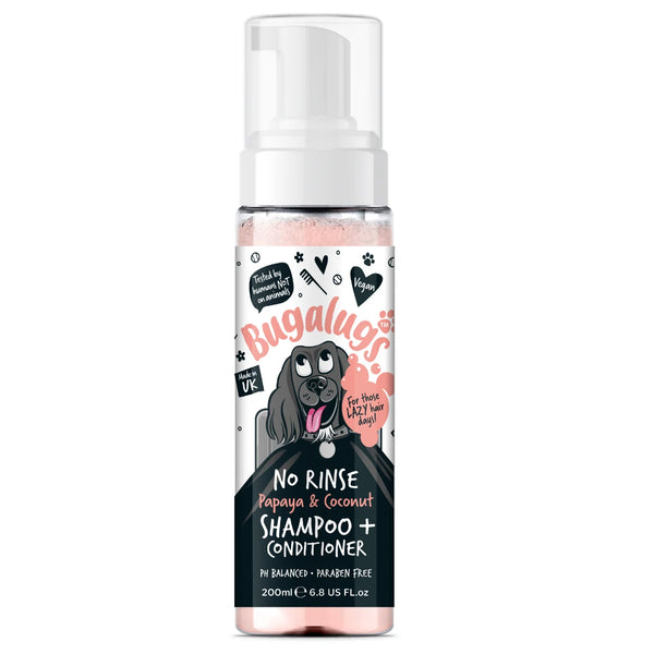 Schaumshampoo ohne Ausspülen für Hunde - Bugalugs : Papaya & Coco - 200ml - 1