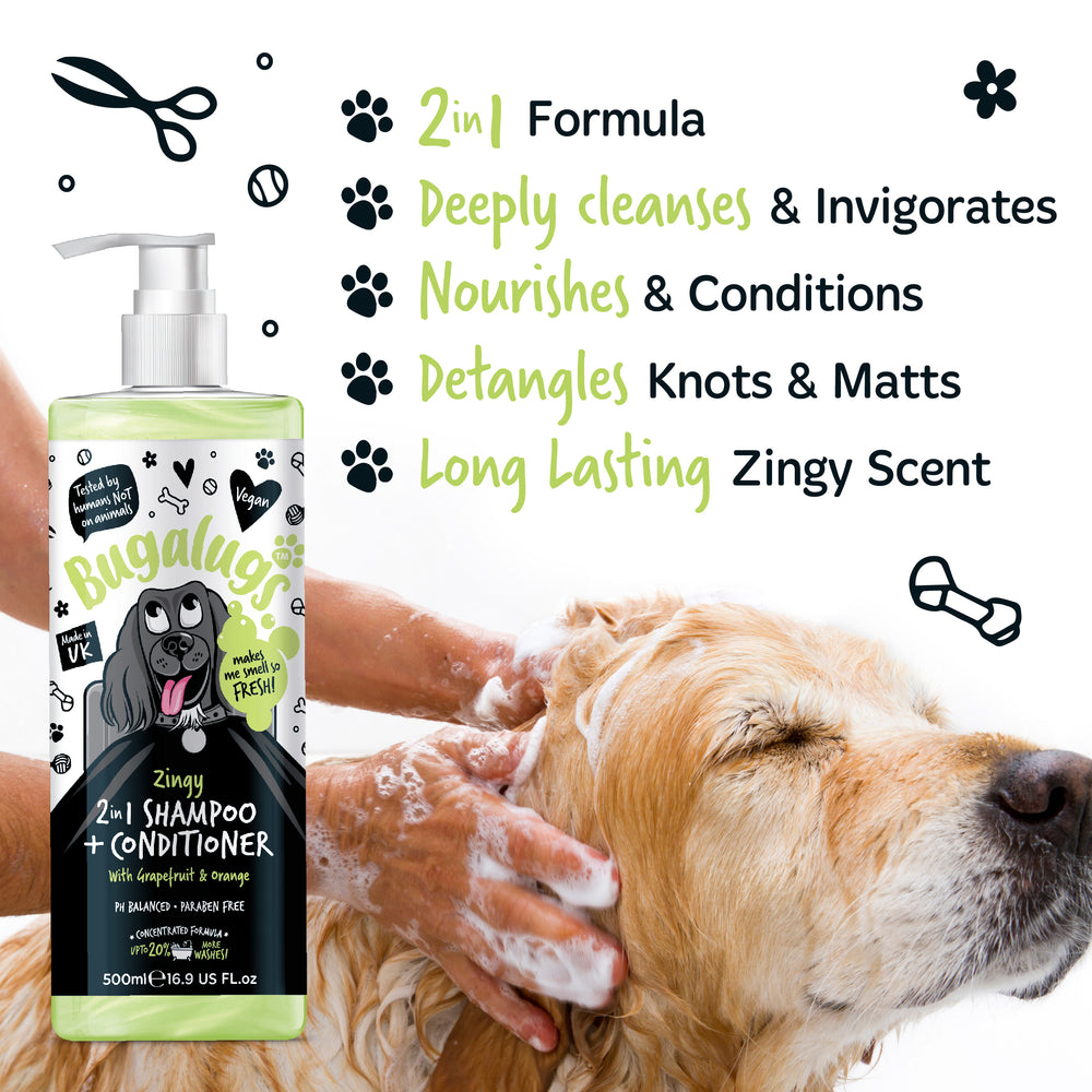 Zingy 2 in 1 Shampoo & Conditioner Grapefruit & Orange - 500 ml - Bugalugs - 1