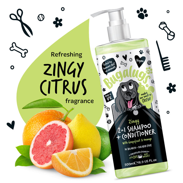 Zingy 2 in 1 Shampoo & Conditioner Grapefruit & Orange - 500 ml - Bugalugs - 5