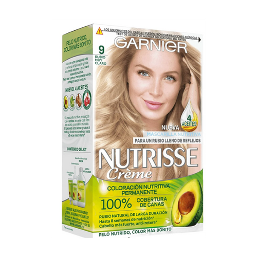 Dauerhafte Haarfarbe Nutrisse - Garnier : Nutrisse Crème - 9 Rubio Muy Claro - 1