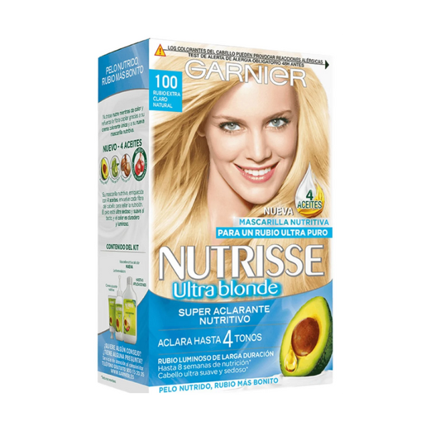 Dauerhafte Haarfarbe Nutrisse - Garnier : Nutrisse Crème - 100 Rubio Extraclaro Natural - 1