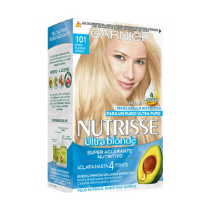 Dauerhafte Haarfarbe Nutrisse - Garnier : Nutrisse Crème - 101 Rubio Ceniza Platino - 1