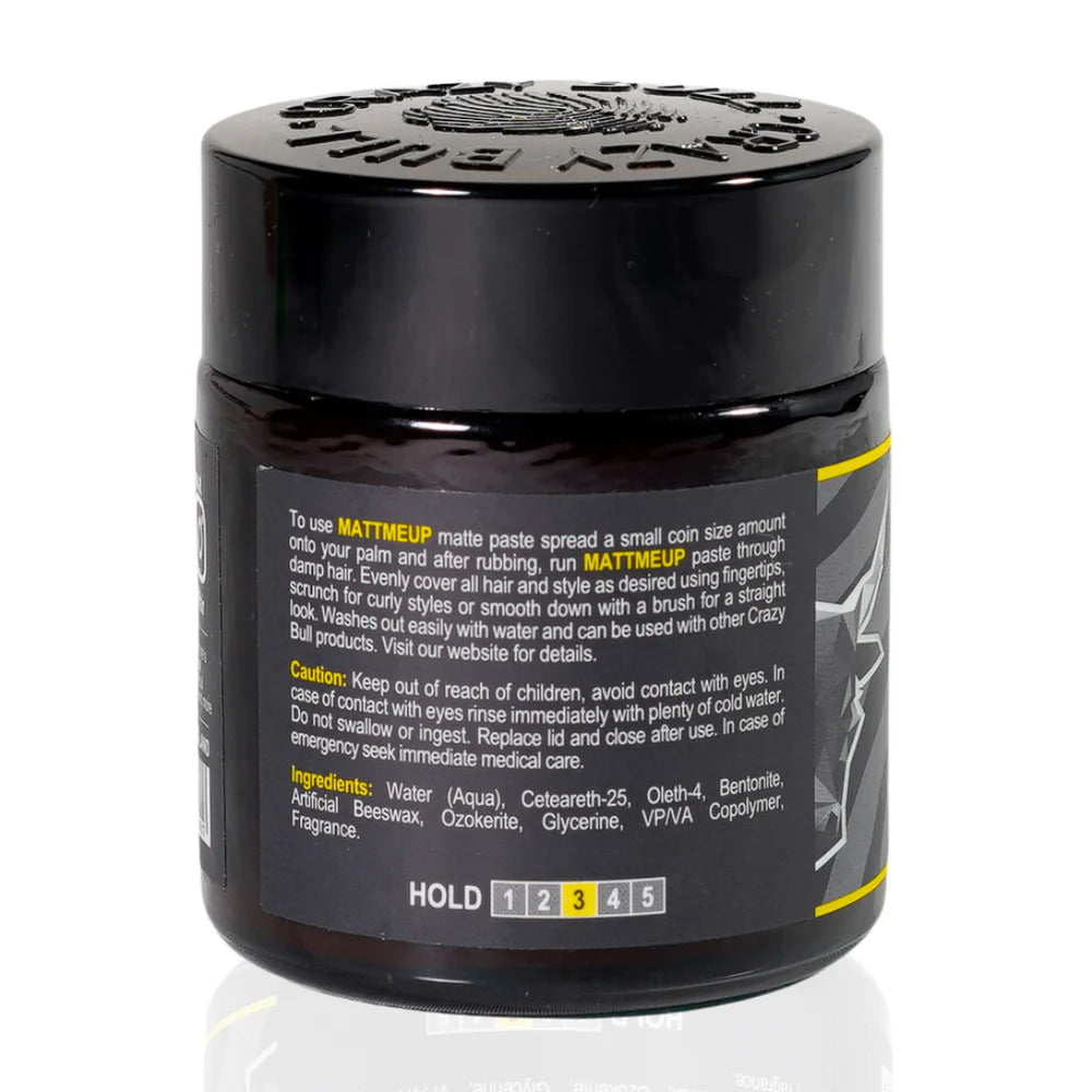 Mattes Haarstyling-Paste - MattMeUp 100g - Crazy Bull - 1