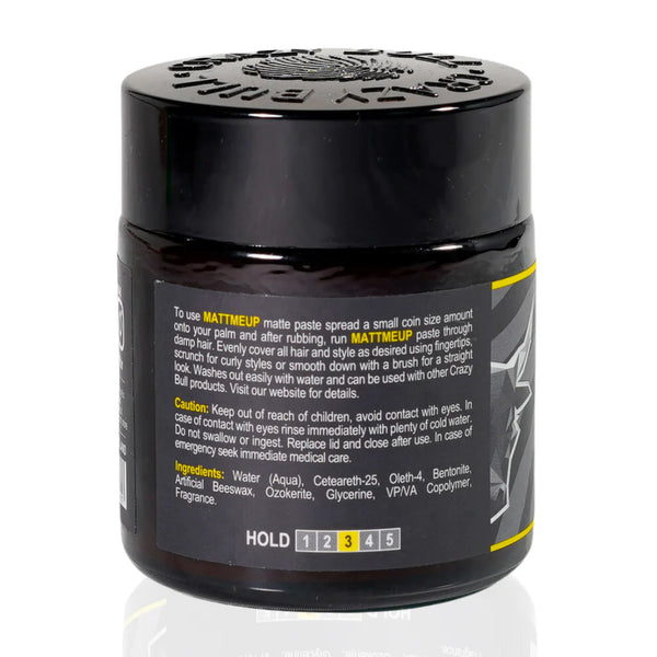 Mattes Haarstyling-Paste - MattMeUp 100g - Crazy Bull - 2
