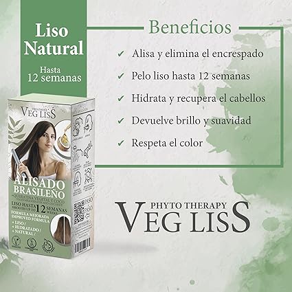 🌿💆‍♀️ Brasilianisches Glätten mit pflanzlicher Keratin und Kokos - VegLiss | Perfekte, natürliche und schadenfreie Glättung - Vegliss - 1