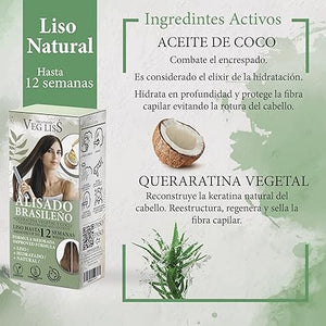 🌿💆‍♀️ Brasilianisches Glätten mit pflanzlicher Keratin und Kokos - VegLiss | Perfekte, natürliche und schadenfreie Glättung - Vegliss - 5
