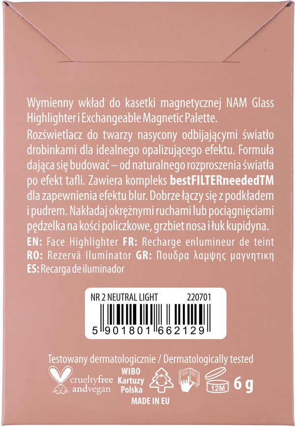 Iluminador Glass en godet - Efecto Iridiscente - Godet 1 unidad - Nam : N2 - 2