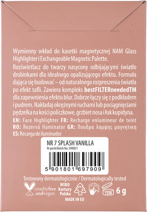 Iluminador Glass en godet - Efecto Iridiscente - Godet 1 unidad - Nam : N7 - 2