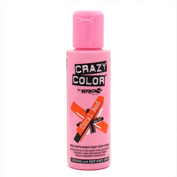 Semi-permanenter Farbstoff ohne Ammoniak 100ml - Crazy Color : 57 -  Coral Red - 1