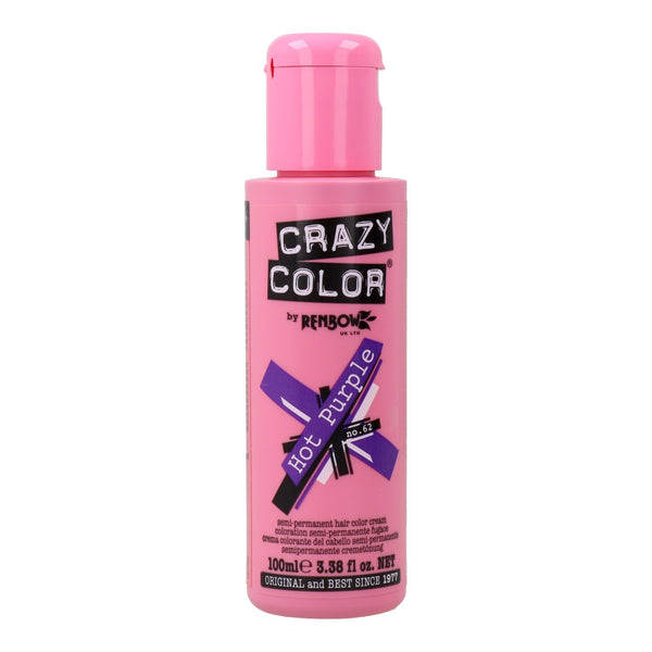 Semi-permanenter Farbstoff ohne Ammoniak 100ml - Crazy Color : 62 -  Hot Purple - 1