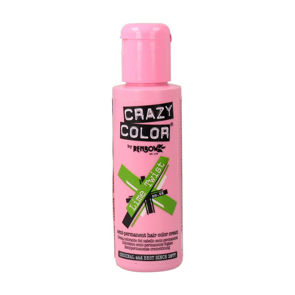 Semi-permanenter Farbstoff ohne Ammoniak 100ml - Crazy Color : 68 -  Lime Twist - 1